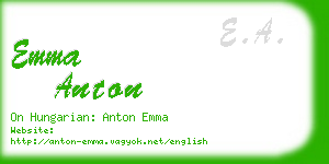 emma anton business card